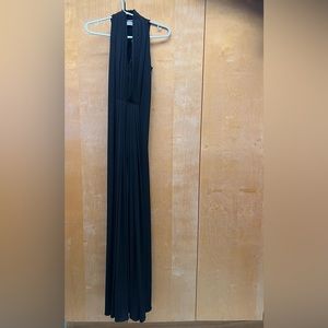 Calvin Klein sleeveless pleated belt maxi zipper front  dress 6